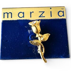 3/ 15 mix and match 2inch Gold Rose Brooch